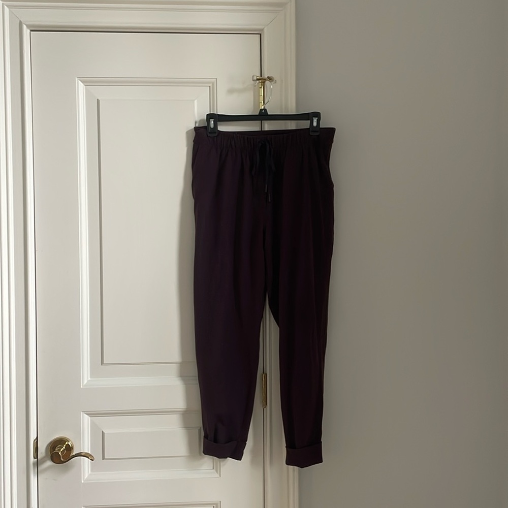 Lululemon dark purple joggers size 6. Elastic stretch and adjustable waist.